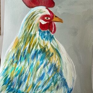 Vibrant Barnyard Canvas Painting